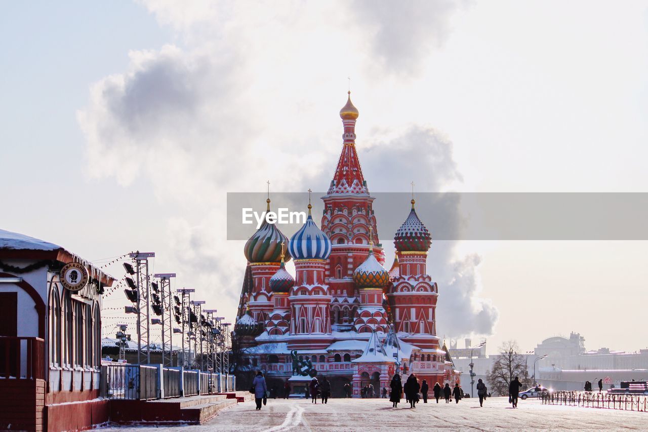 View of cathedral against sky during winter