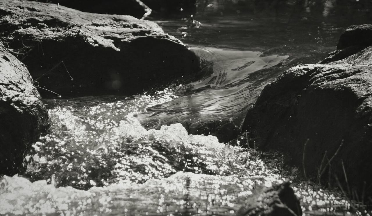 CLOSE-UP OF SEA BY ROCKS IN WATER