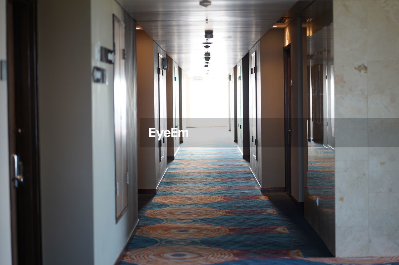 Empty corridor of building