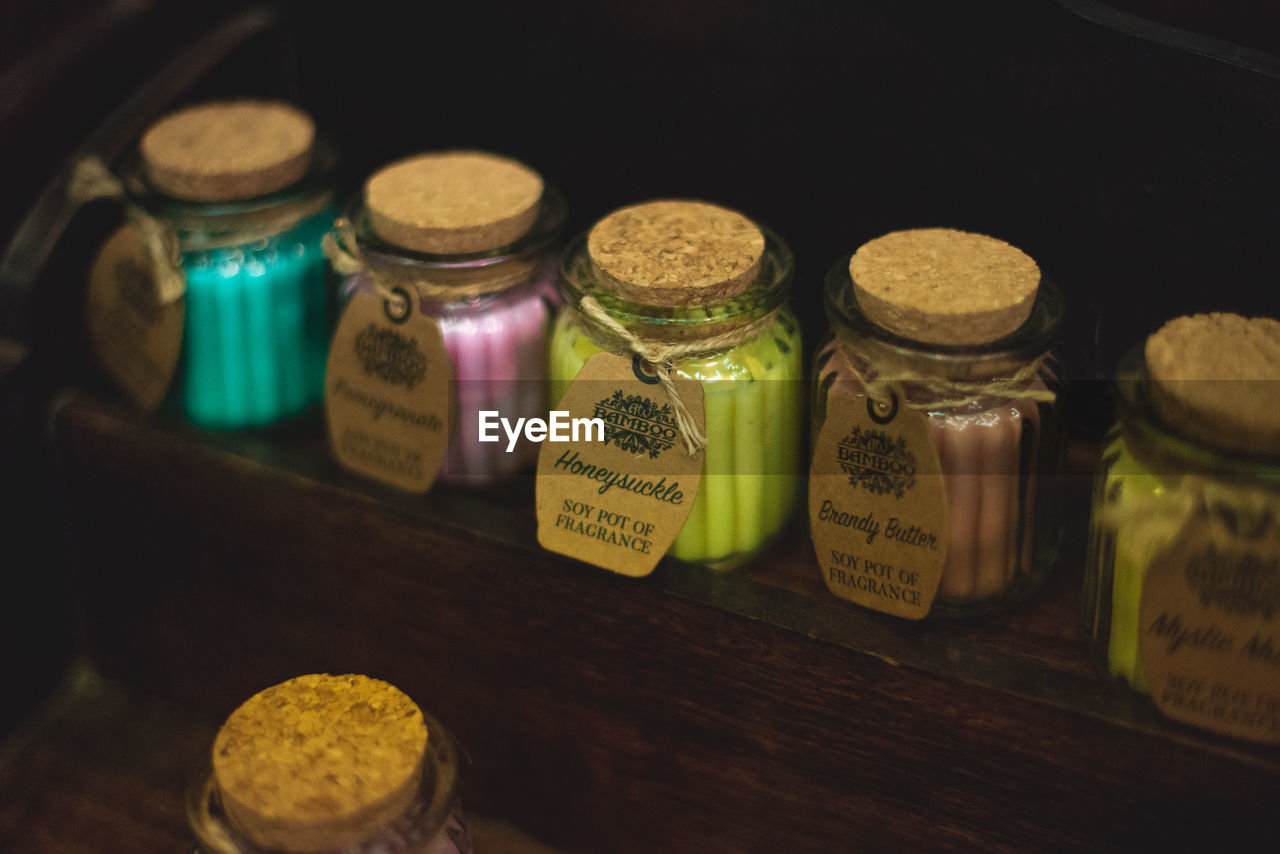 CLOSE-UP OF DRINK IN JAR