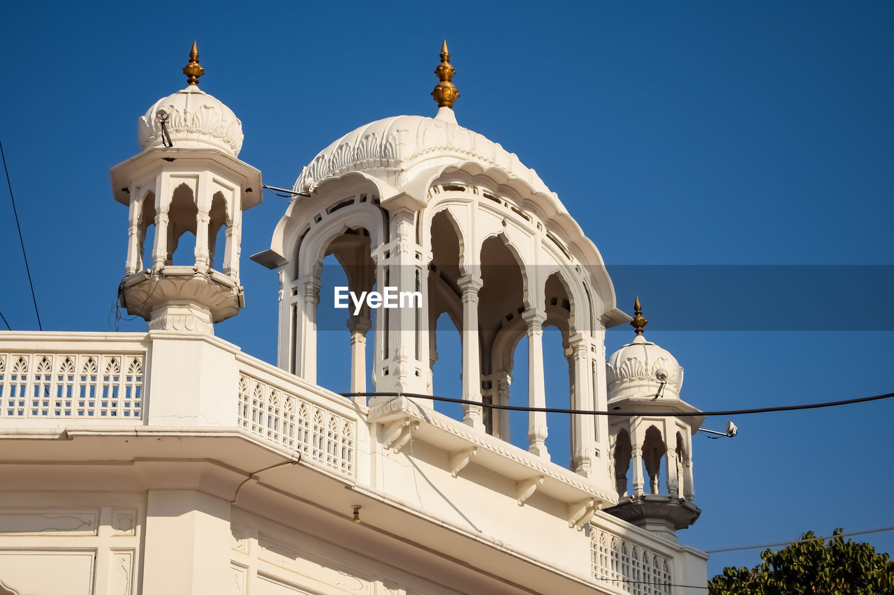 View of details of architecture inside golden temple - harmandir sahib in amritsar, punjab, india