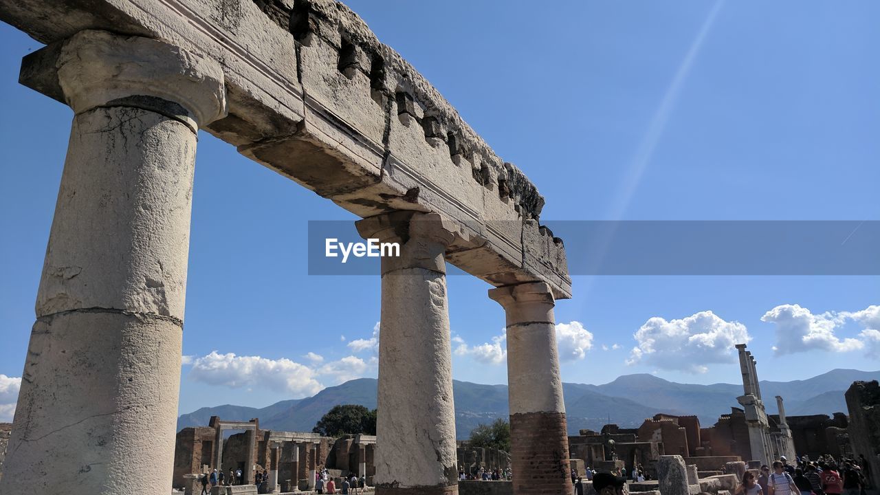 LOW ANGLE VIEW OF OLD RUIN