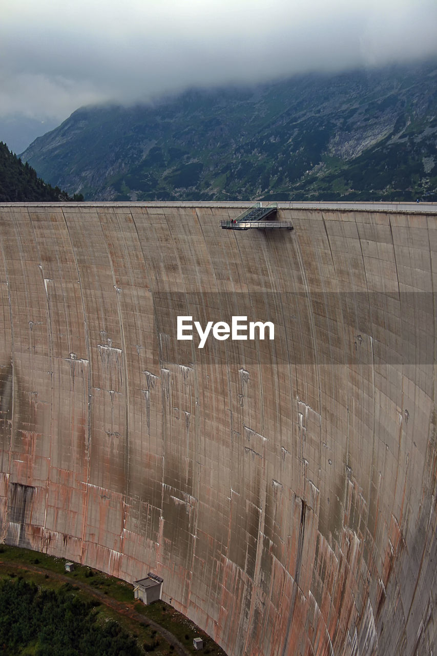 Aerial view of kolnbrein dam 