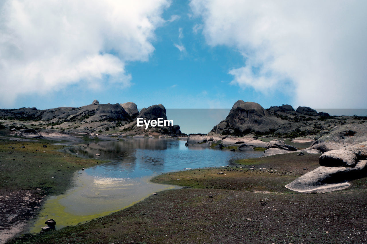 Scenic view of mountain range