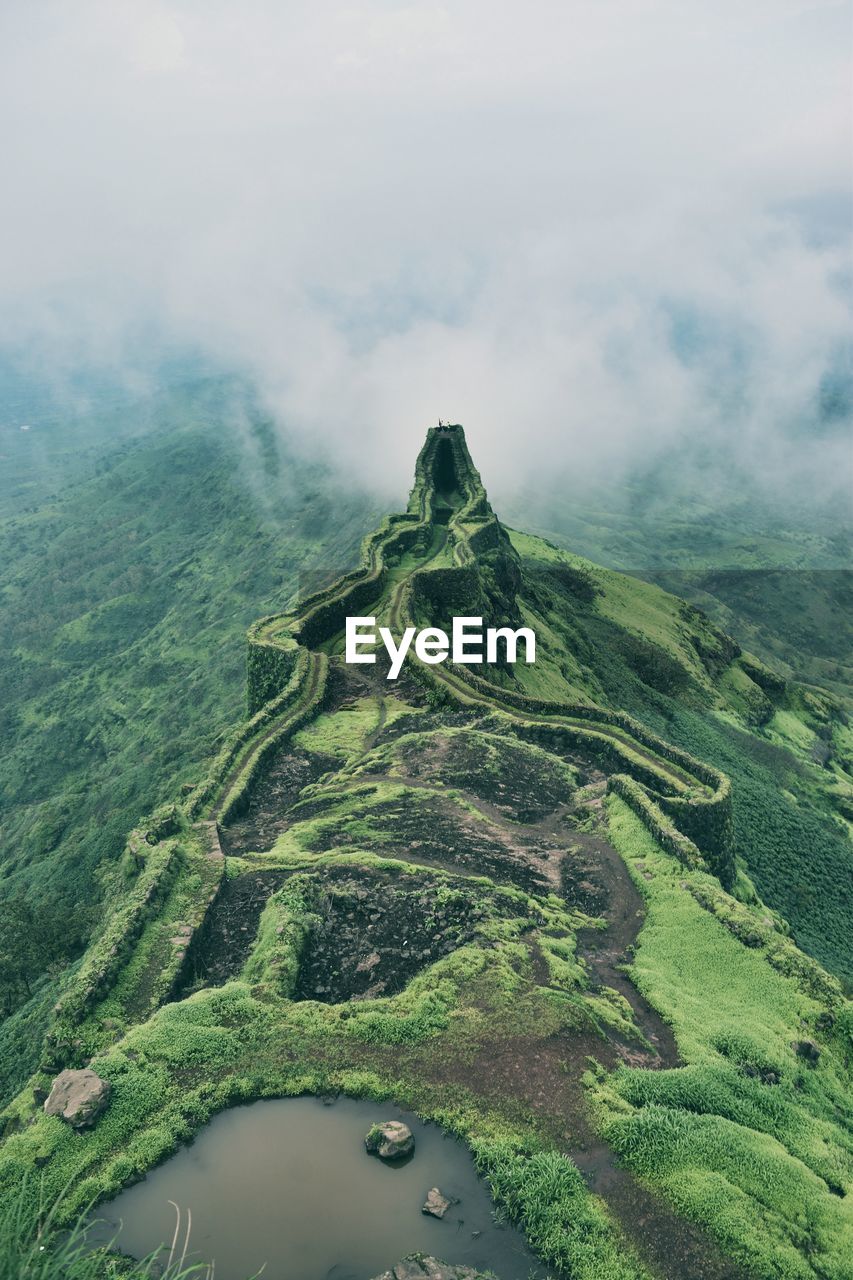 Scenic view of mountain against sky