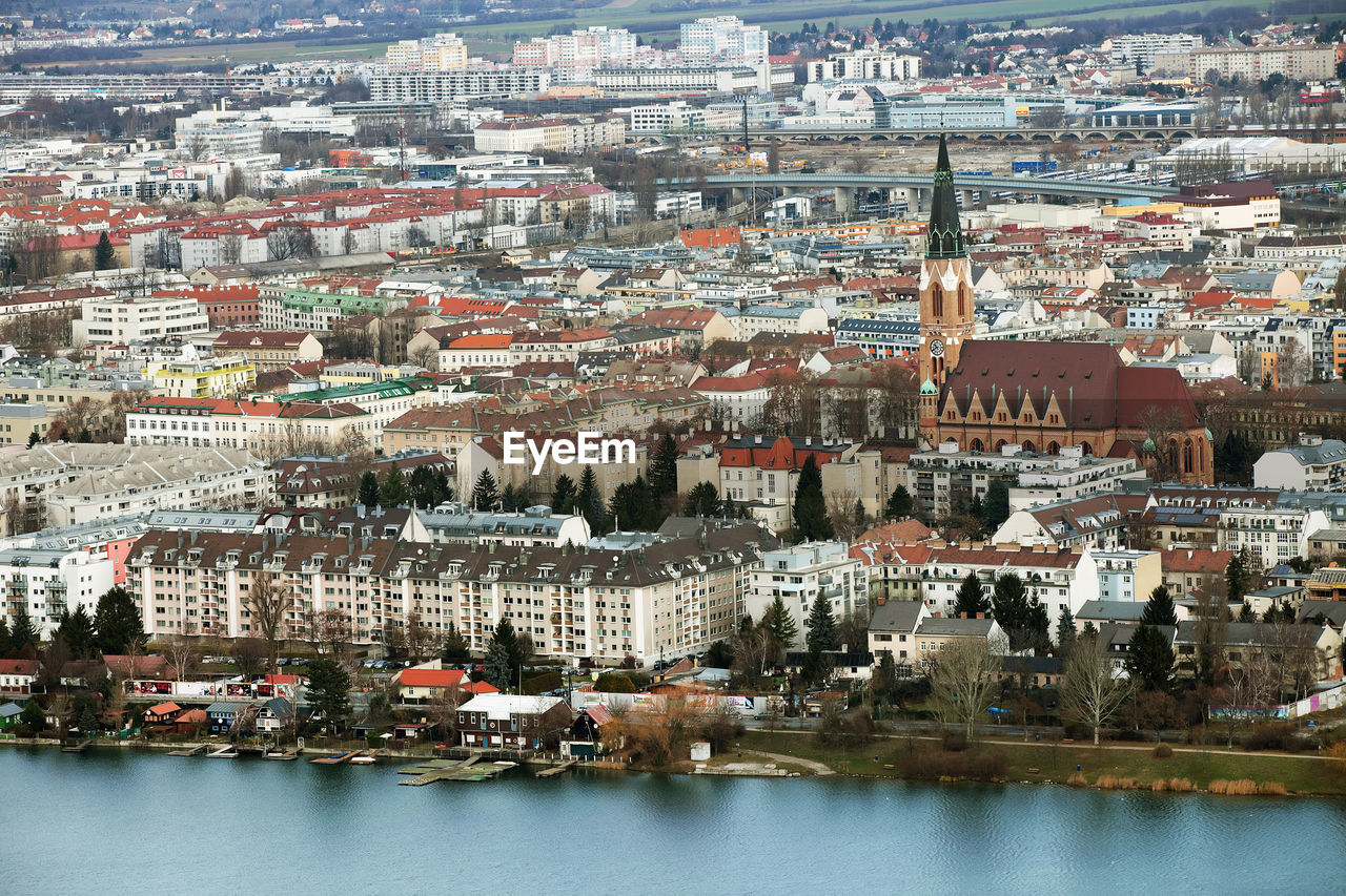 Aerial view of town