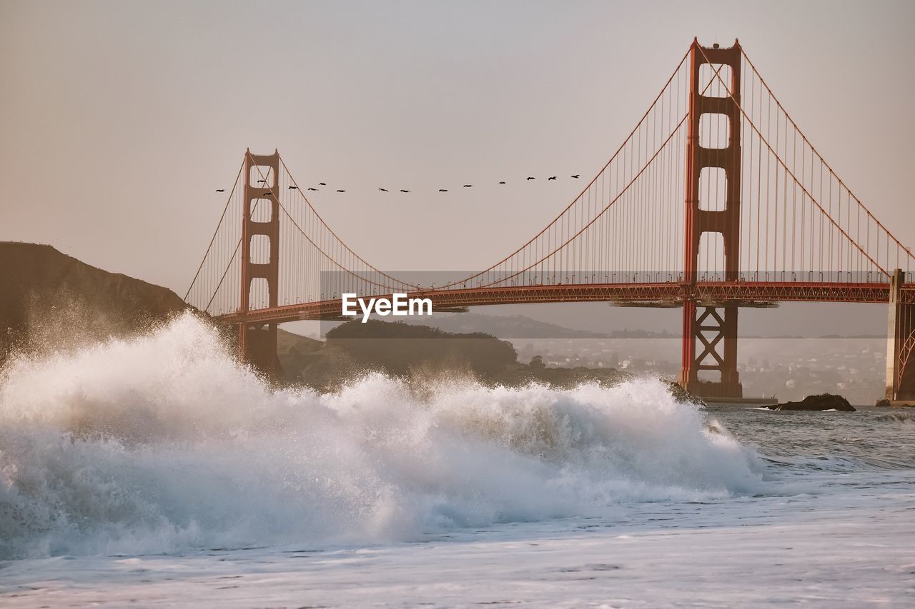 View of suspension bridge