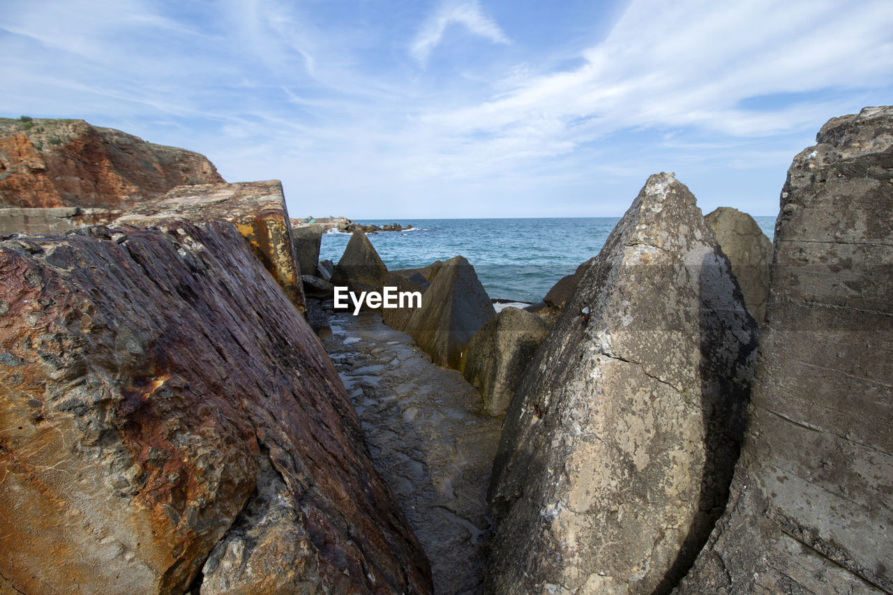 Panoramic view of sea against sky