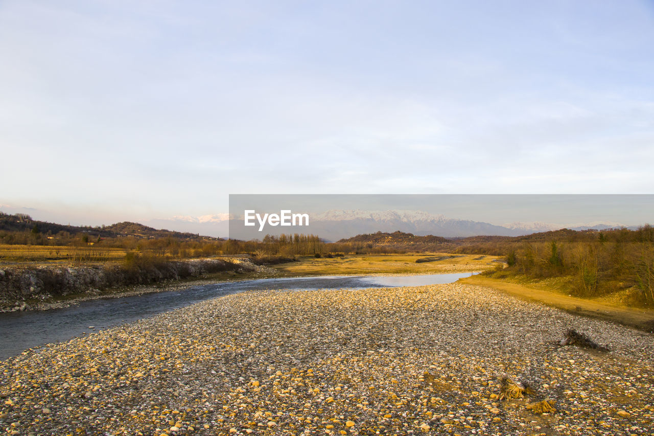 River landscape and view, daylight and outdoor, nature background in georgia