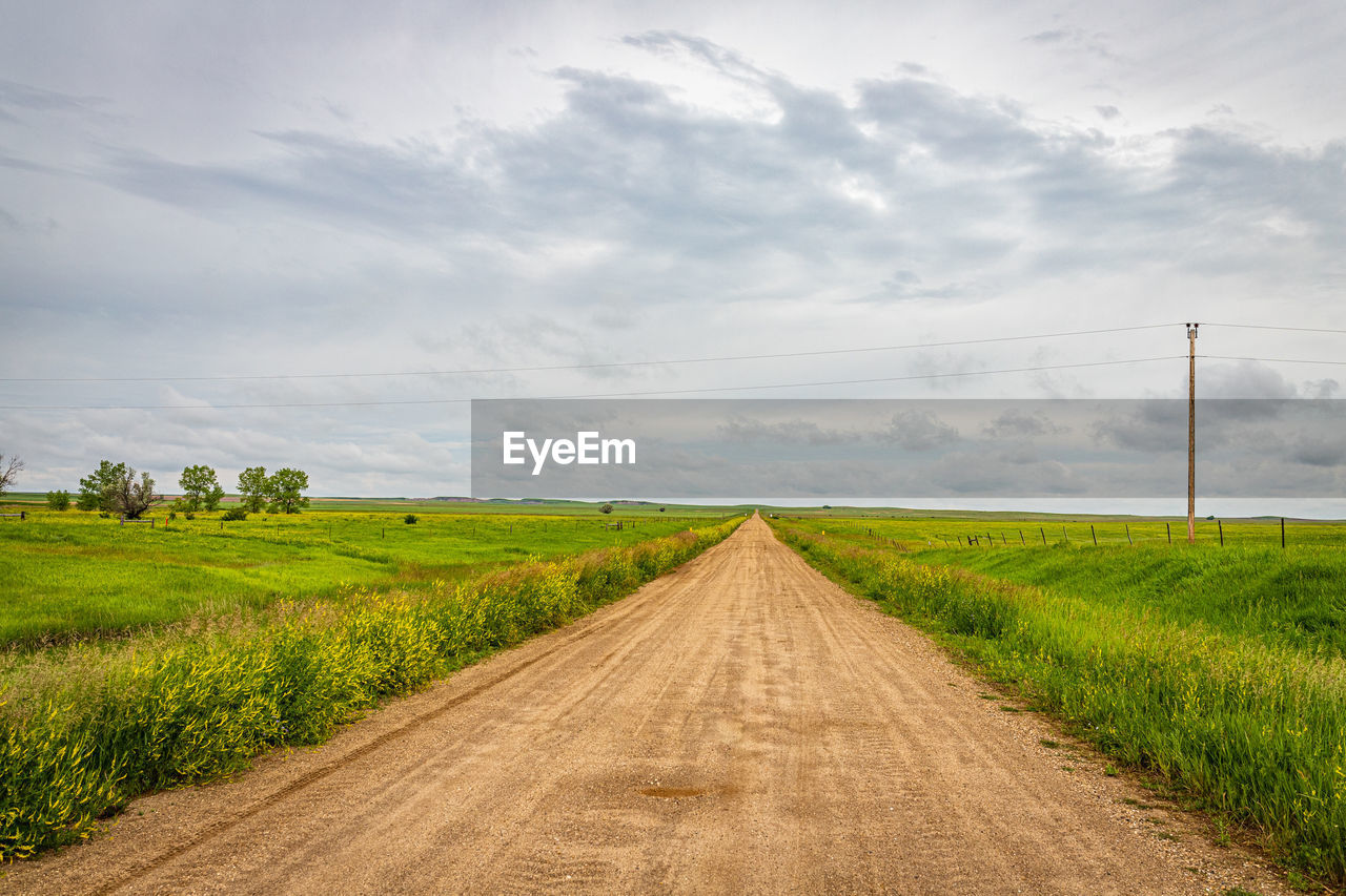 ROAD PASSING THROUGH AGRICULTURAL FIELD