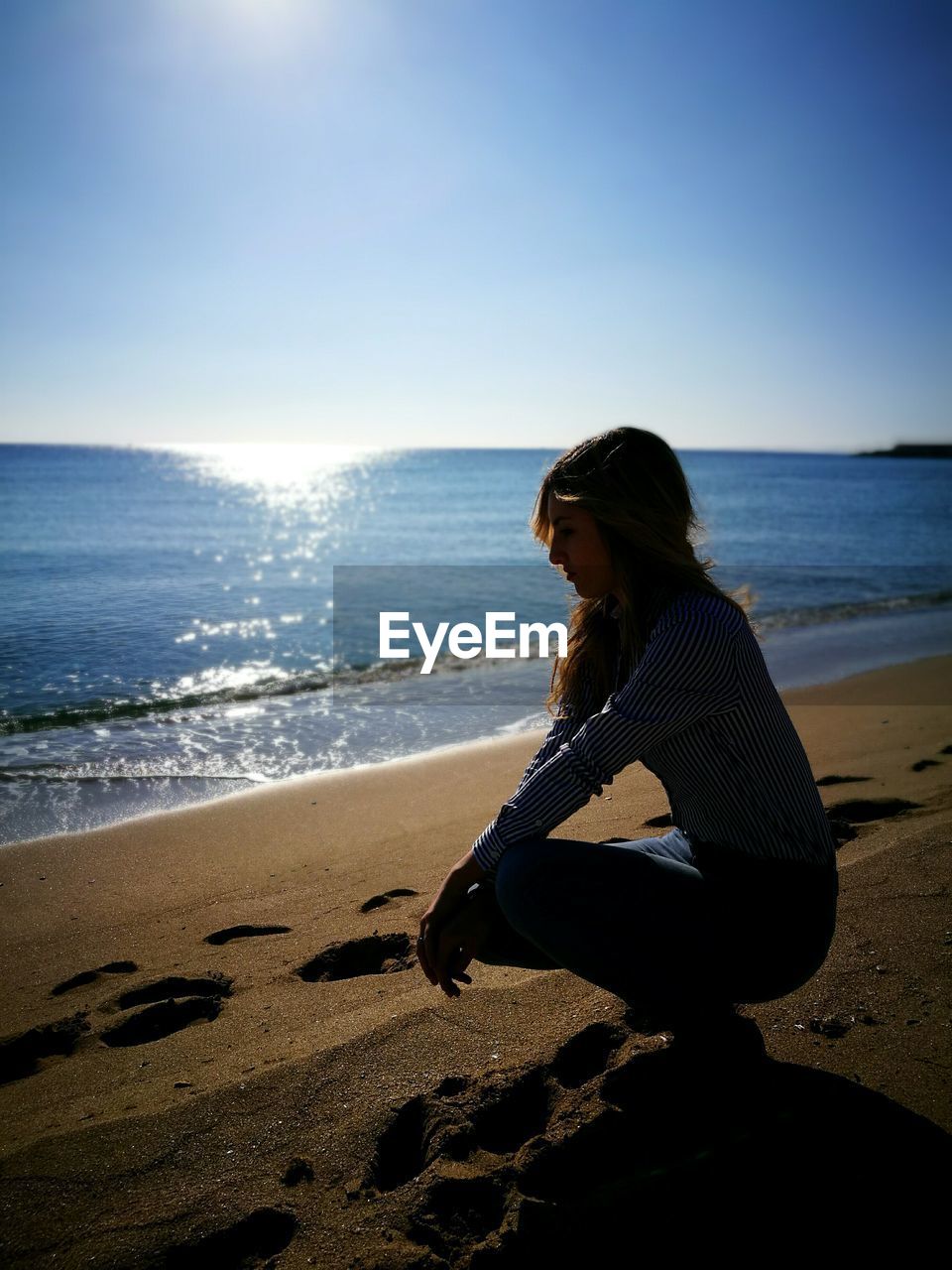 Young woman on beach