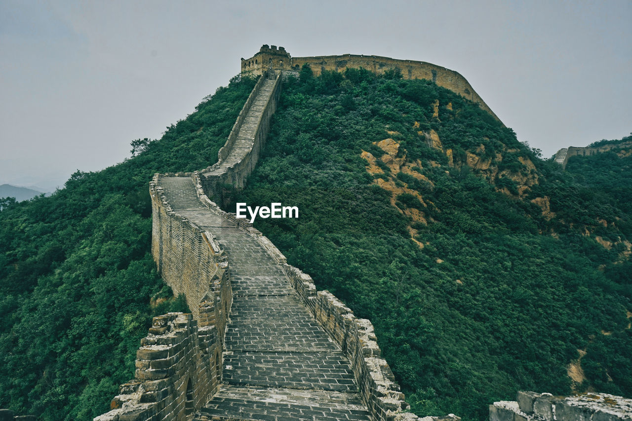 View of fort against mountain range