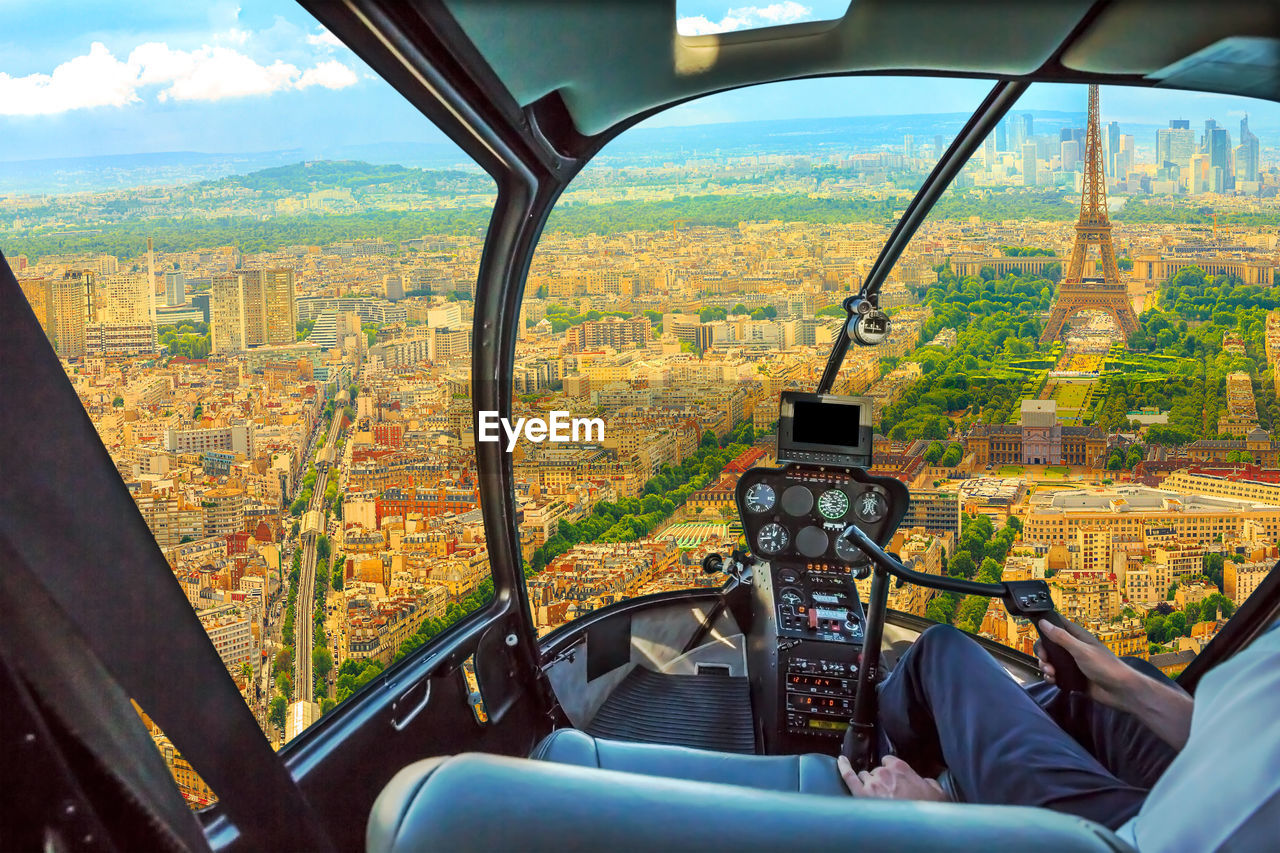 VIEW OF CITY THROUGH WINDOW