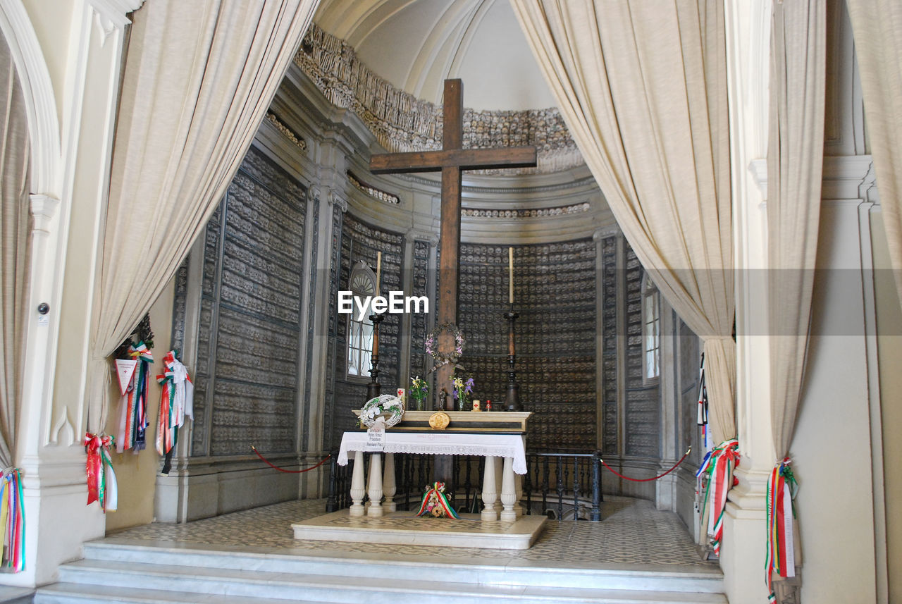 Inside the ossuary of solferino, mantova, lombardy, italy.