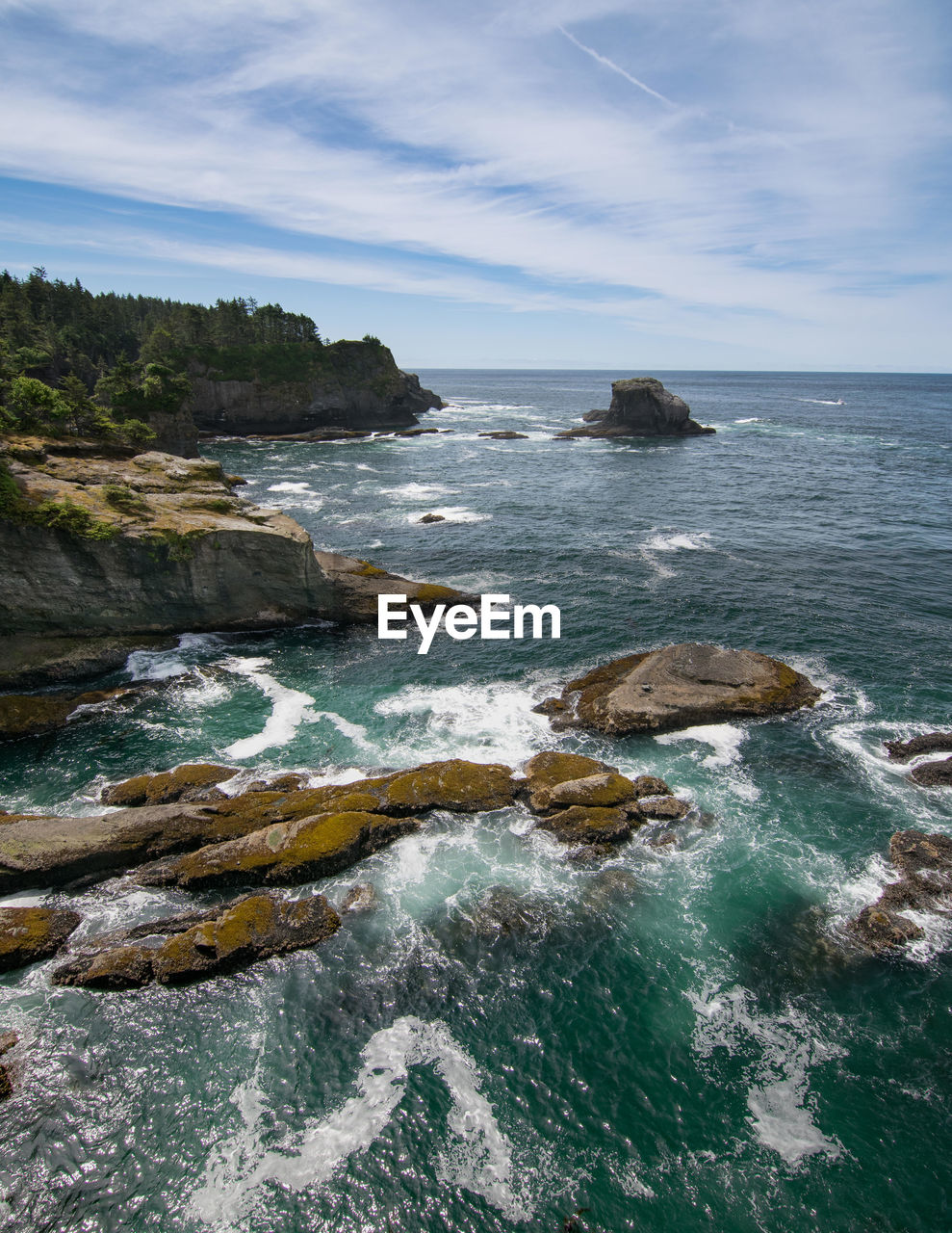 SCENIC VIEW OF ROCKS ON BEACH AGAINST SKY