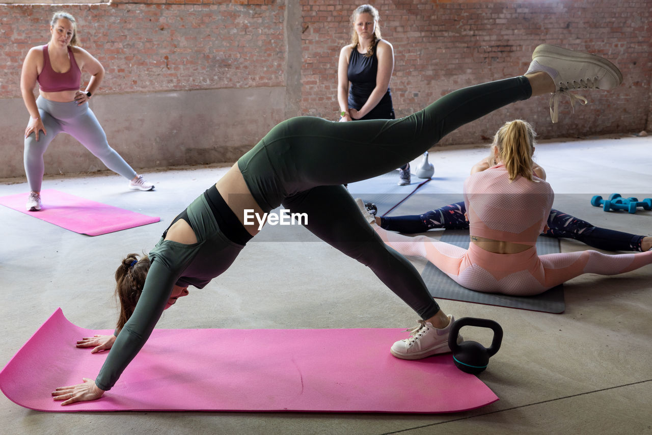 Females exercising at workshop