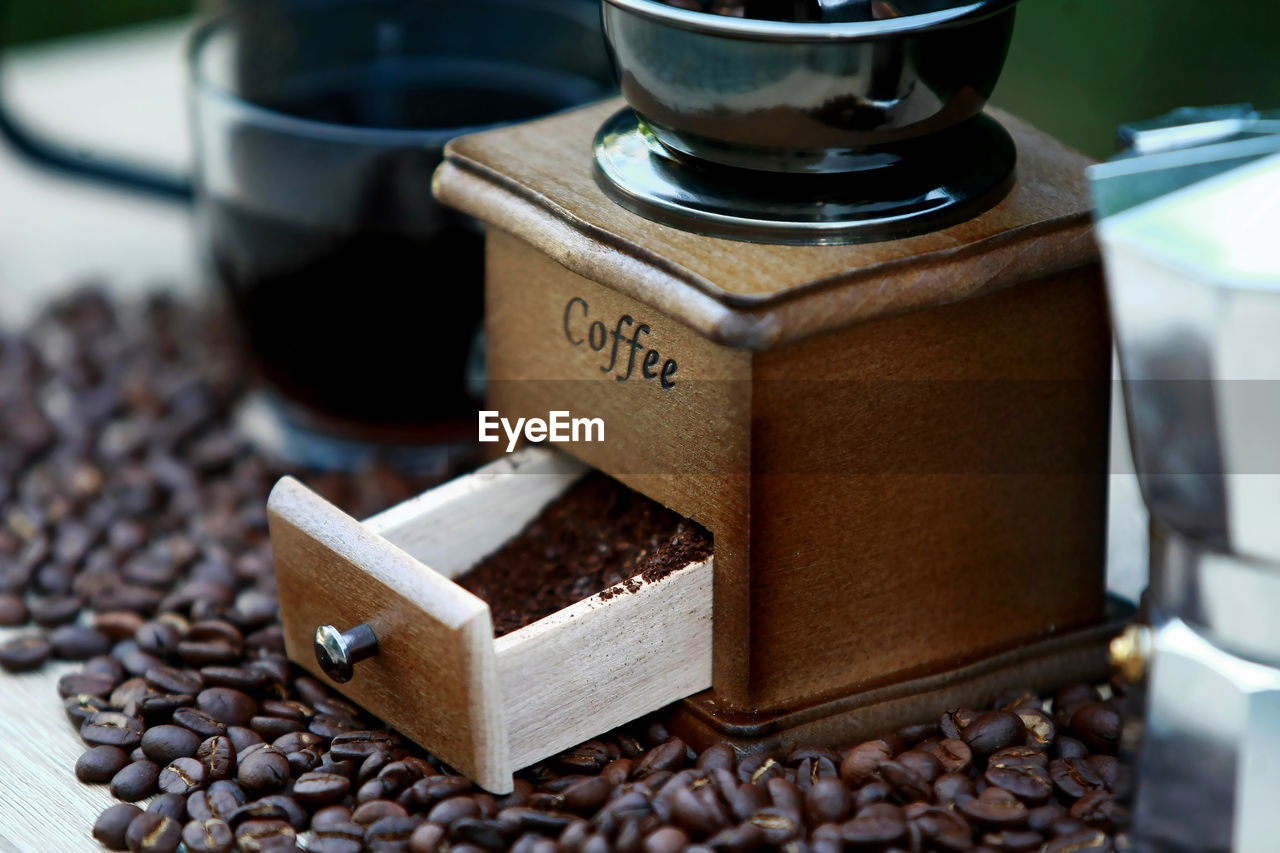 food and drink, roasted coffee bean, coffee, food, drink, brown, close-up, no people, freshness, indoors, container