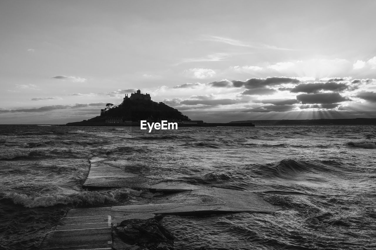 PANORAMIC VIEW OF BEACH AGAINST SKY