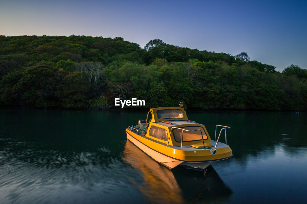 View of boat in lake