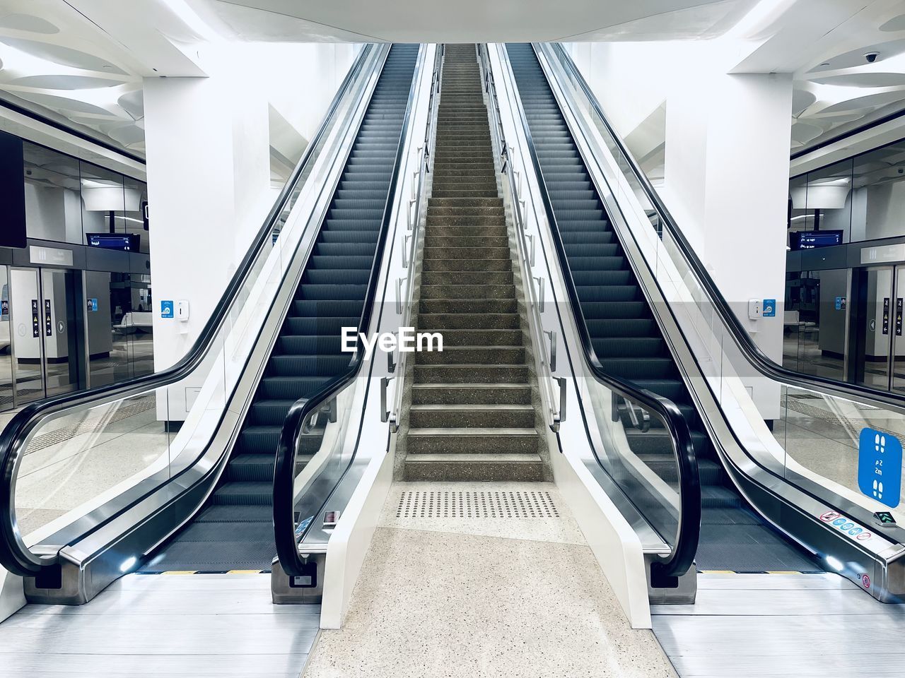 Escalator at subway station 