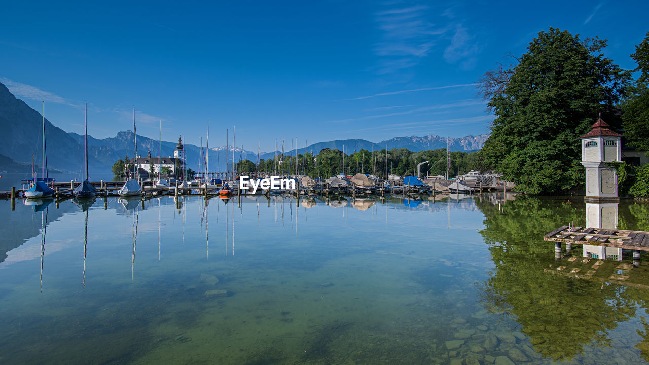 Sailboats in marina