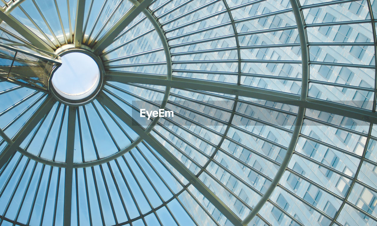 Low angle view of skylight against sky