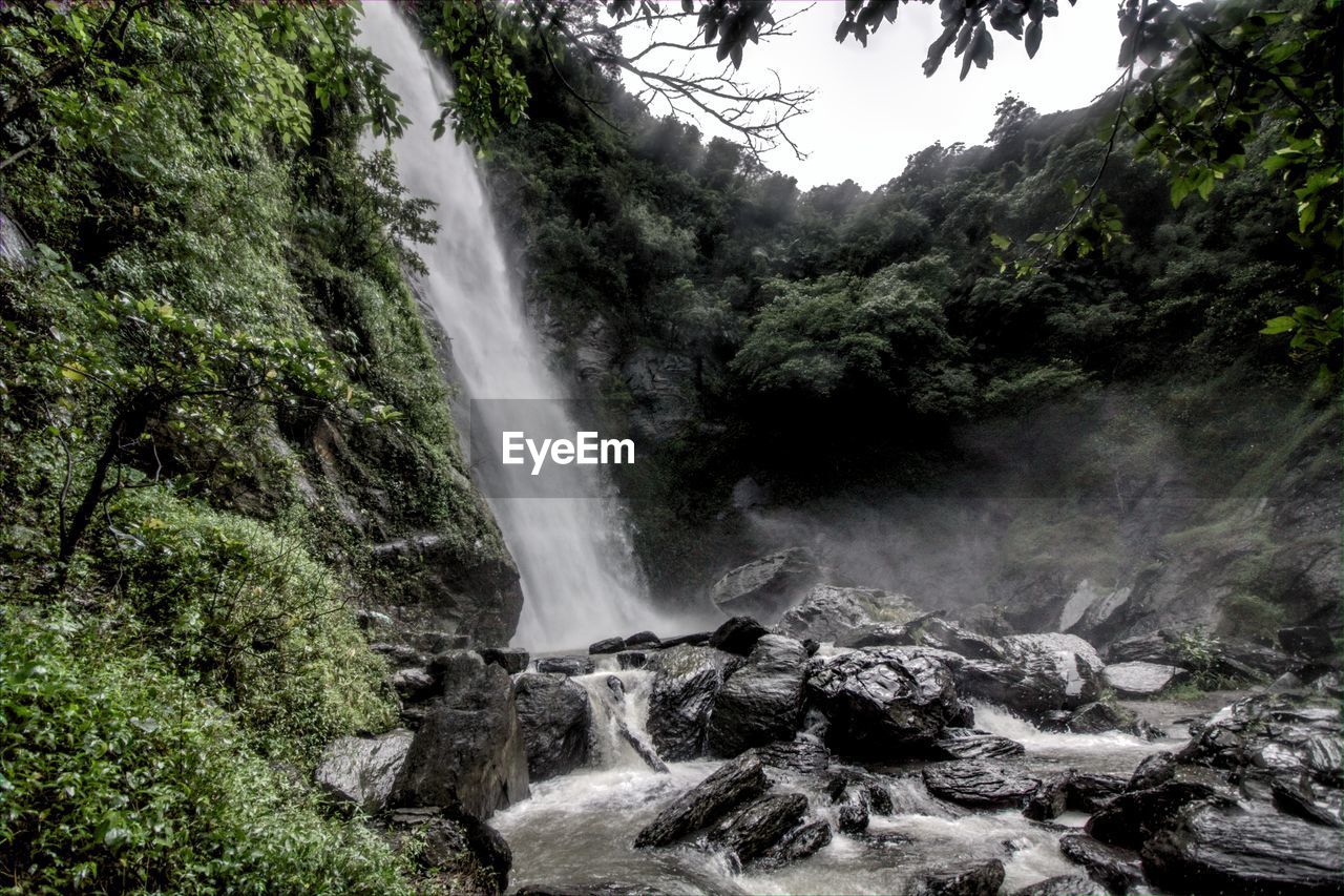 Waterfall over rocks