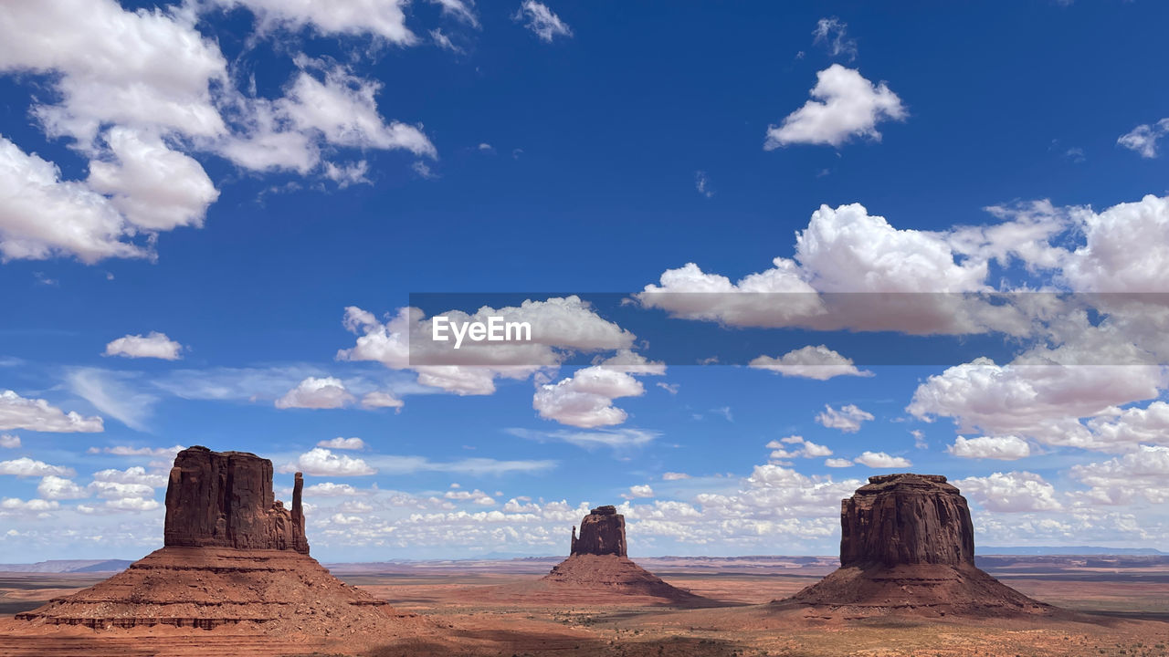 Rock formations on landscape against sky