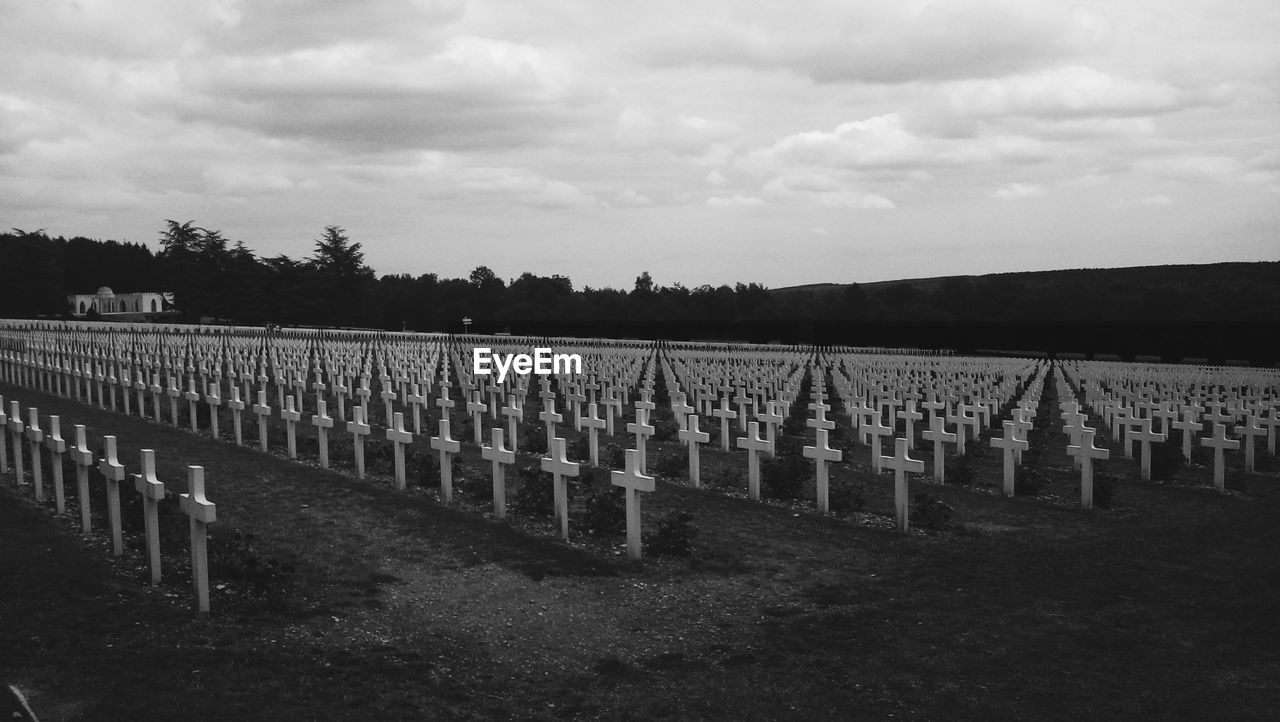 VIEW OF CEMETERY AGAINST SKY