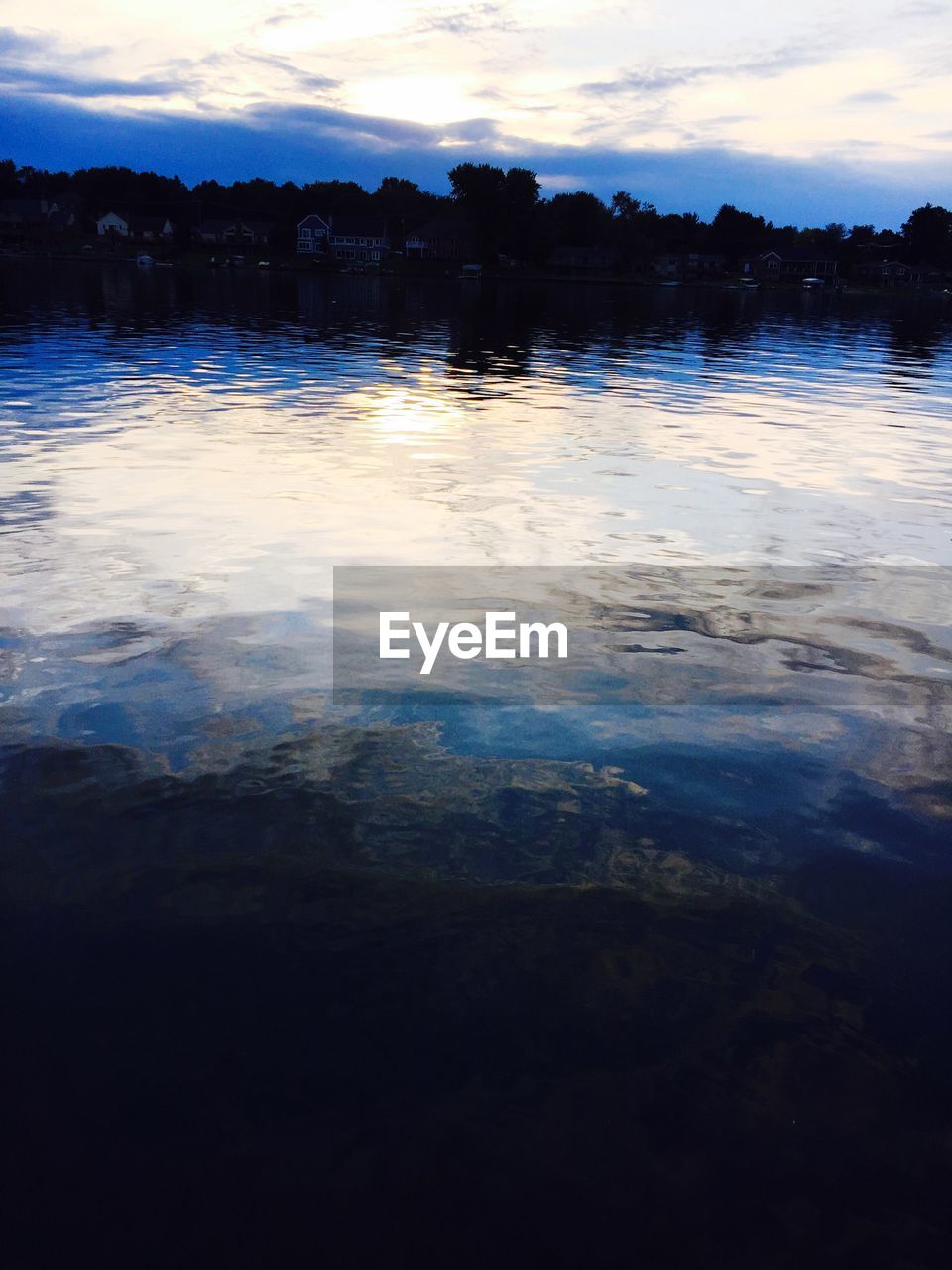 VIEW OF LAKE AT SUNSET