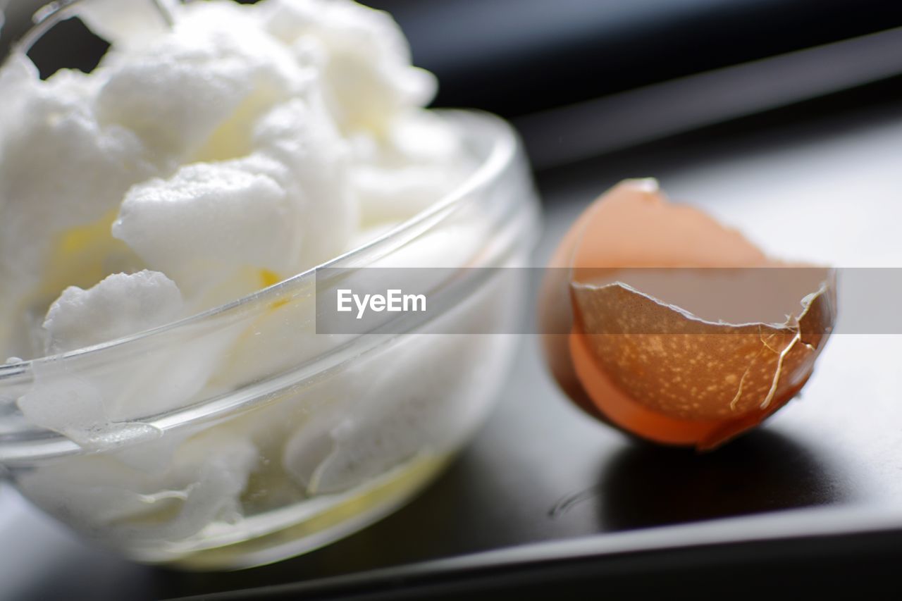 Close-up of food on table