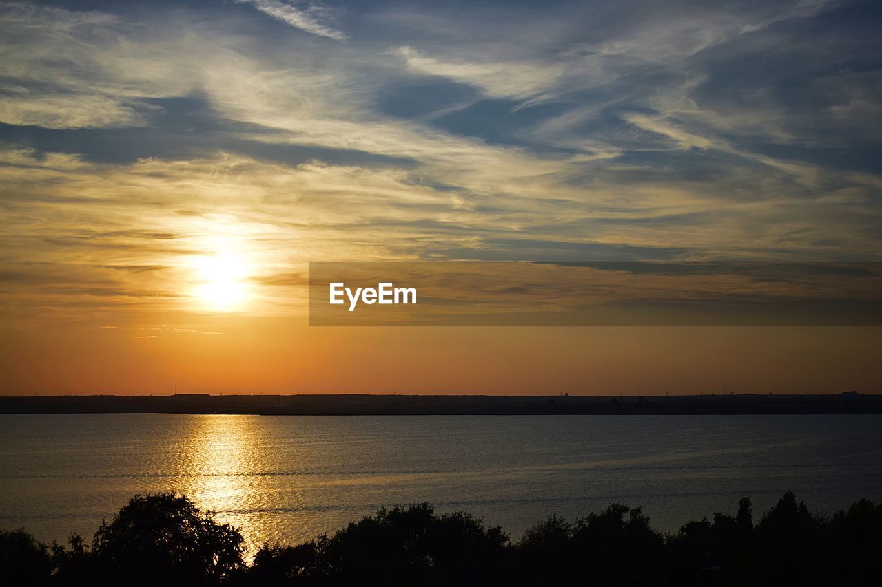 SCENIC VIEW OF SEA DURING SUNSET