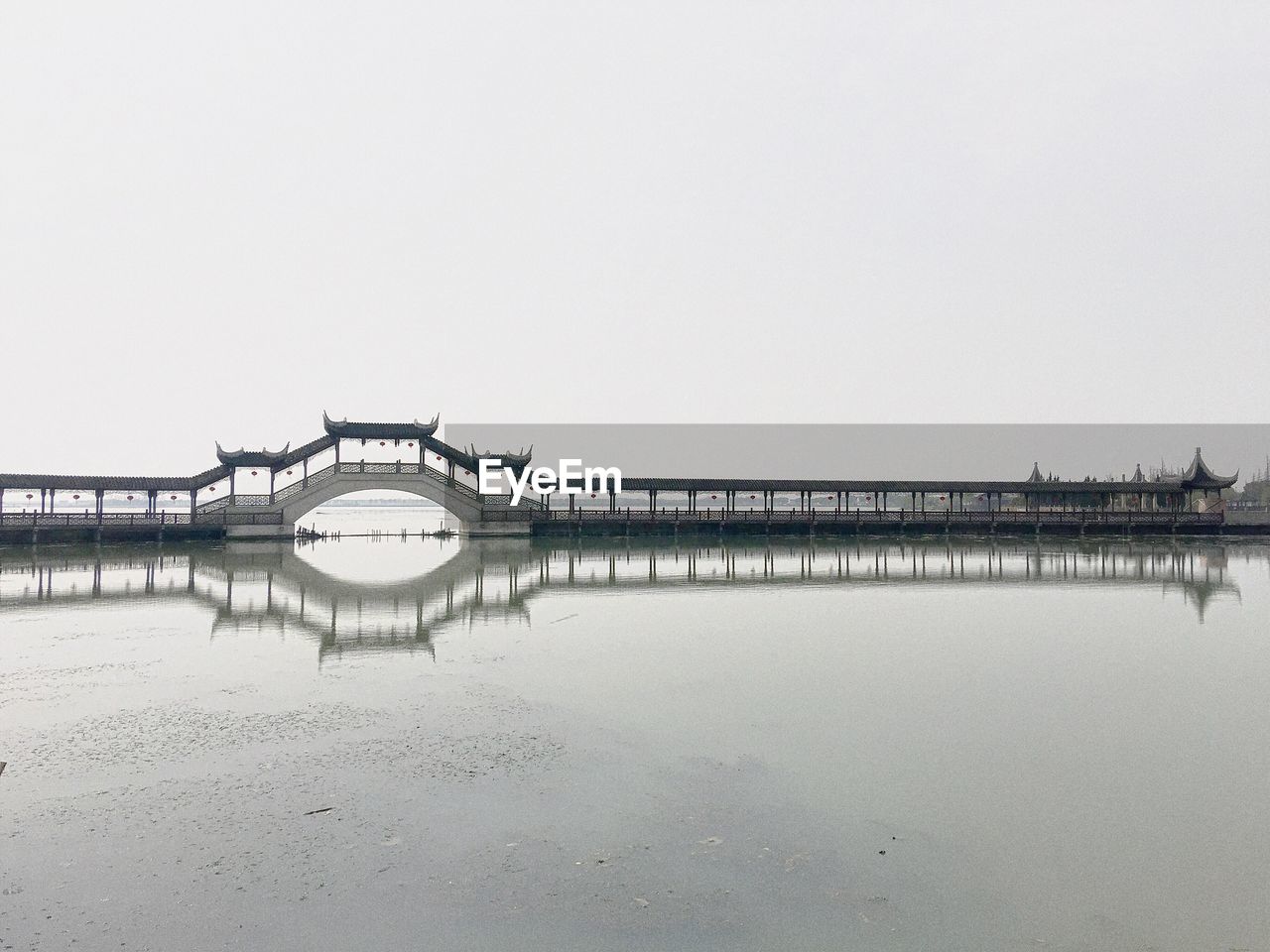 View of bridge against clear sky