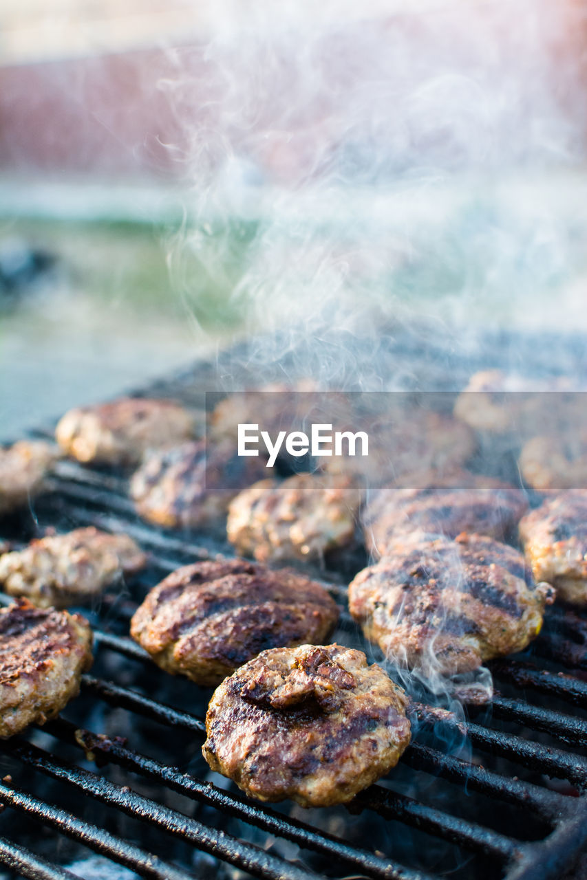 Close-up photo of food preparing barbeque