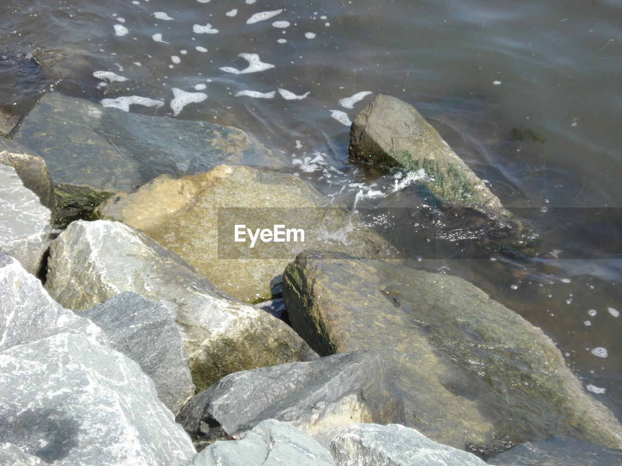 VIEW OF ROCKS IN WATER