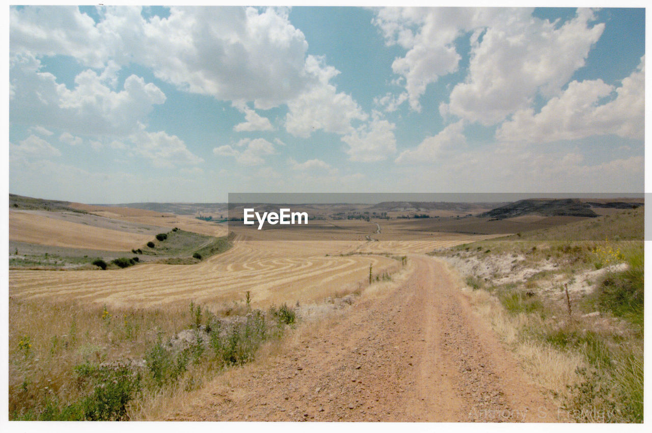 DIRT ROAD PASSING THROUGH LANDSCAPE