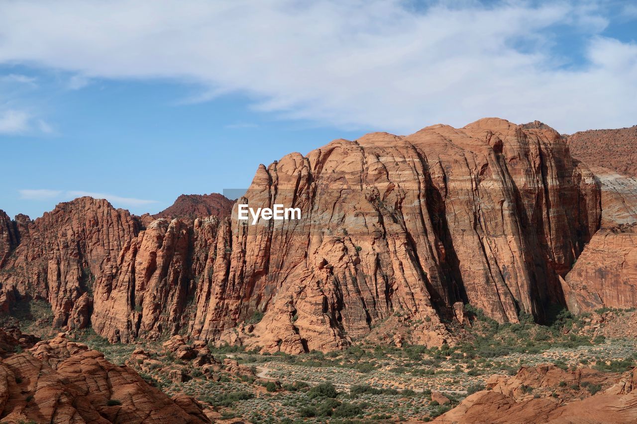 View of rock formations