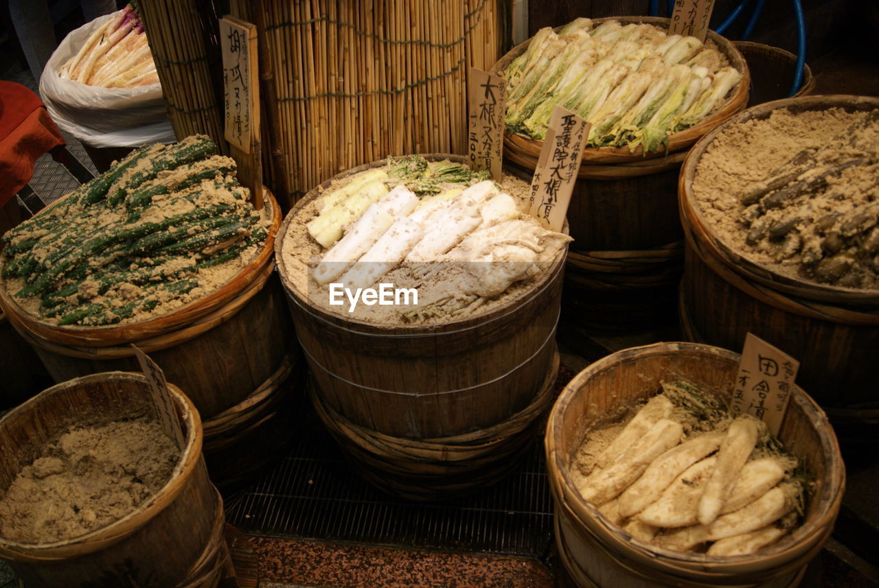 CLOSE-UP OF SPICES FOR SALE IN MARKET