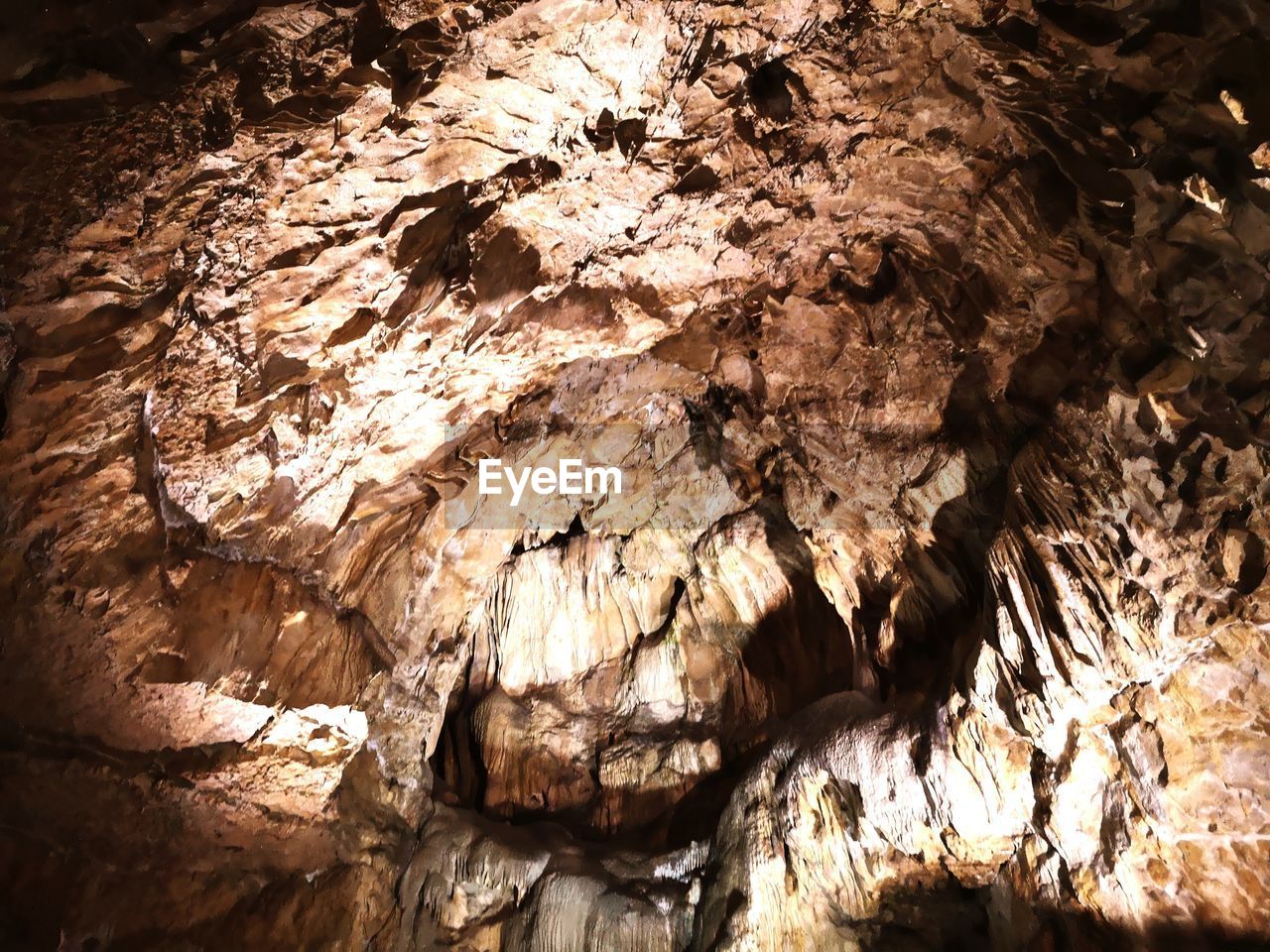 Low angle view of rock formation