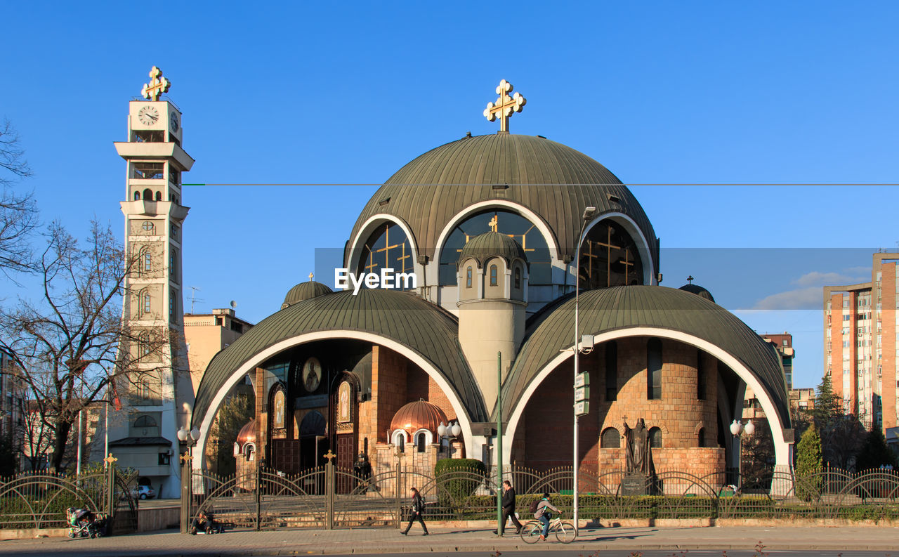 Church of st clement of ohrid against blue sky