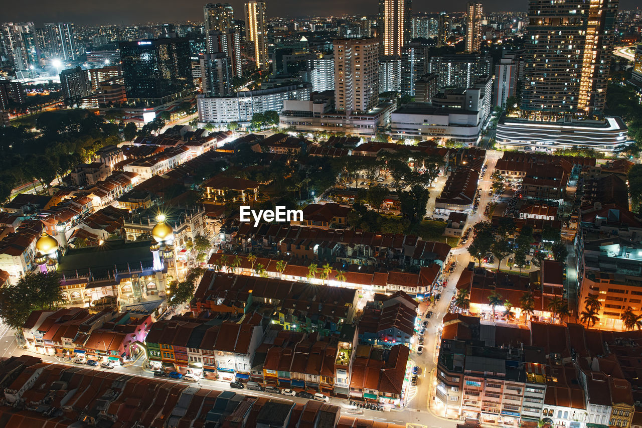 HIGH ANGLE VIEW OF CITY BUILDINGS