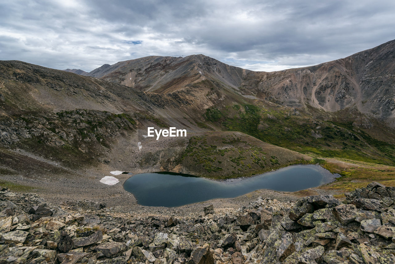 Shelf lake in the rocky mountains, colorado