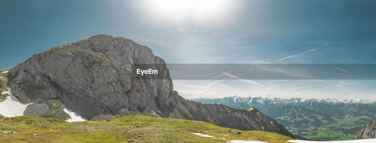 Scenic view of mountain against sky