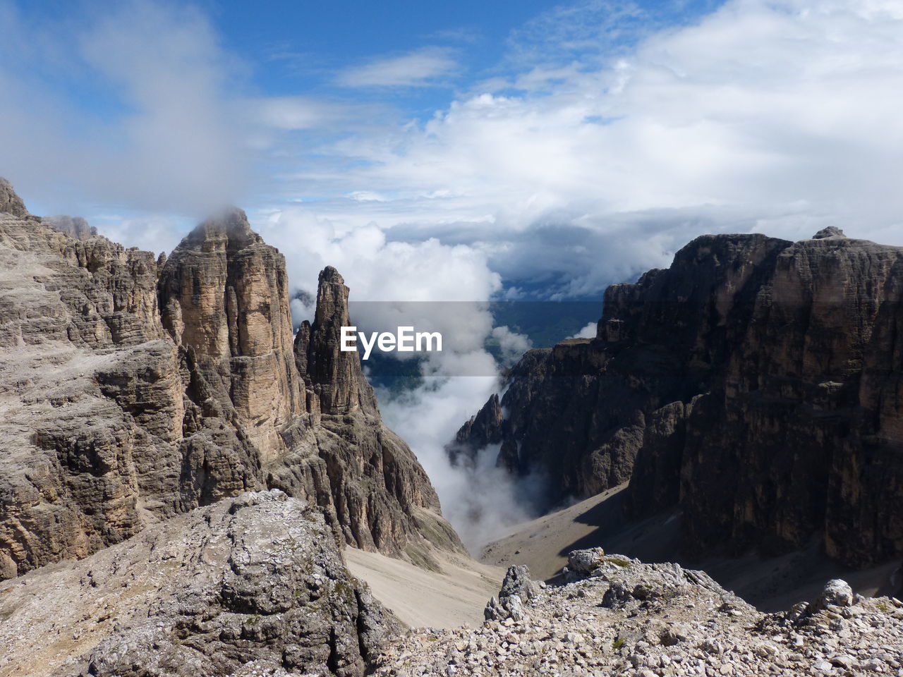 Scenic view of mountain against sky