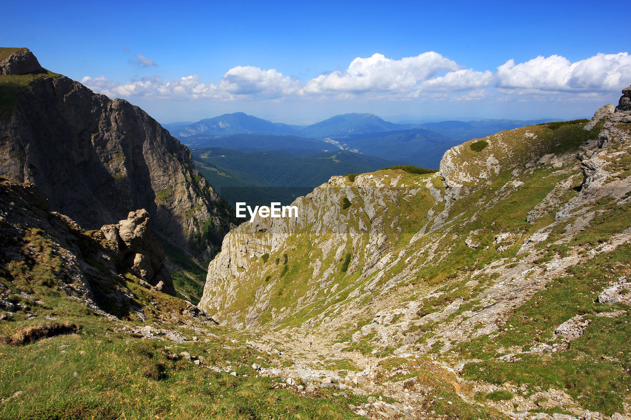 Scenic view of the carpathian mountain range