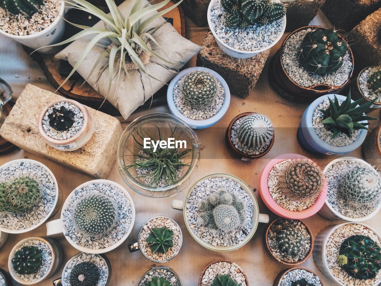 Full frame shot of objects on table