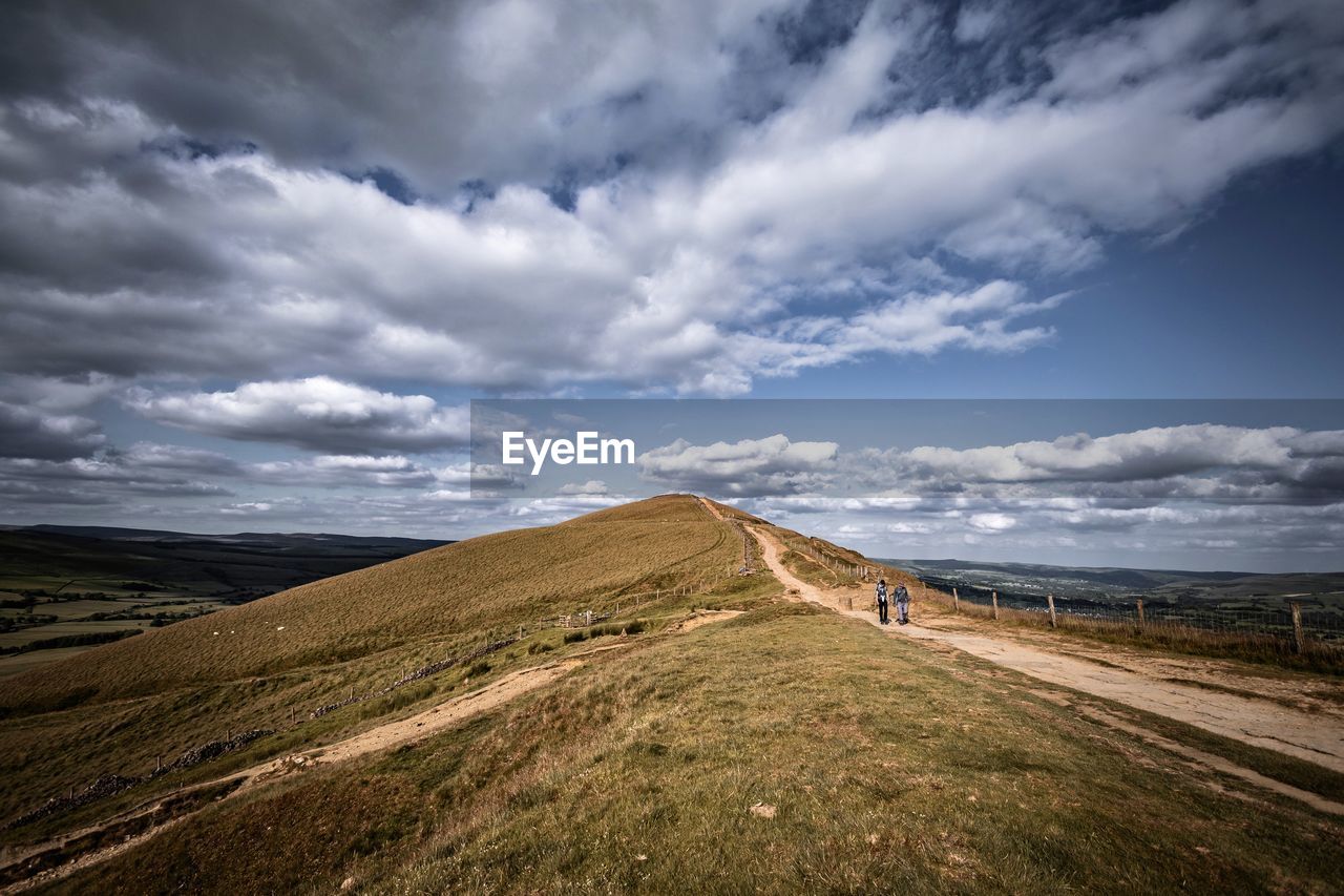 Peak district landscape at mam tor