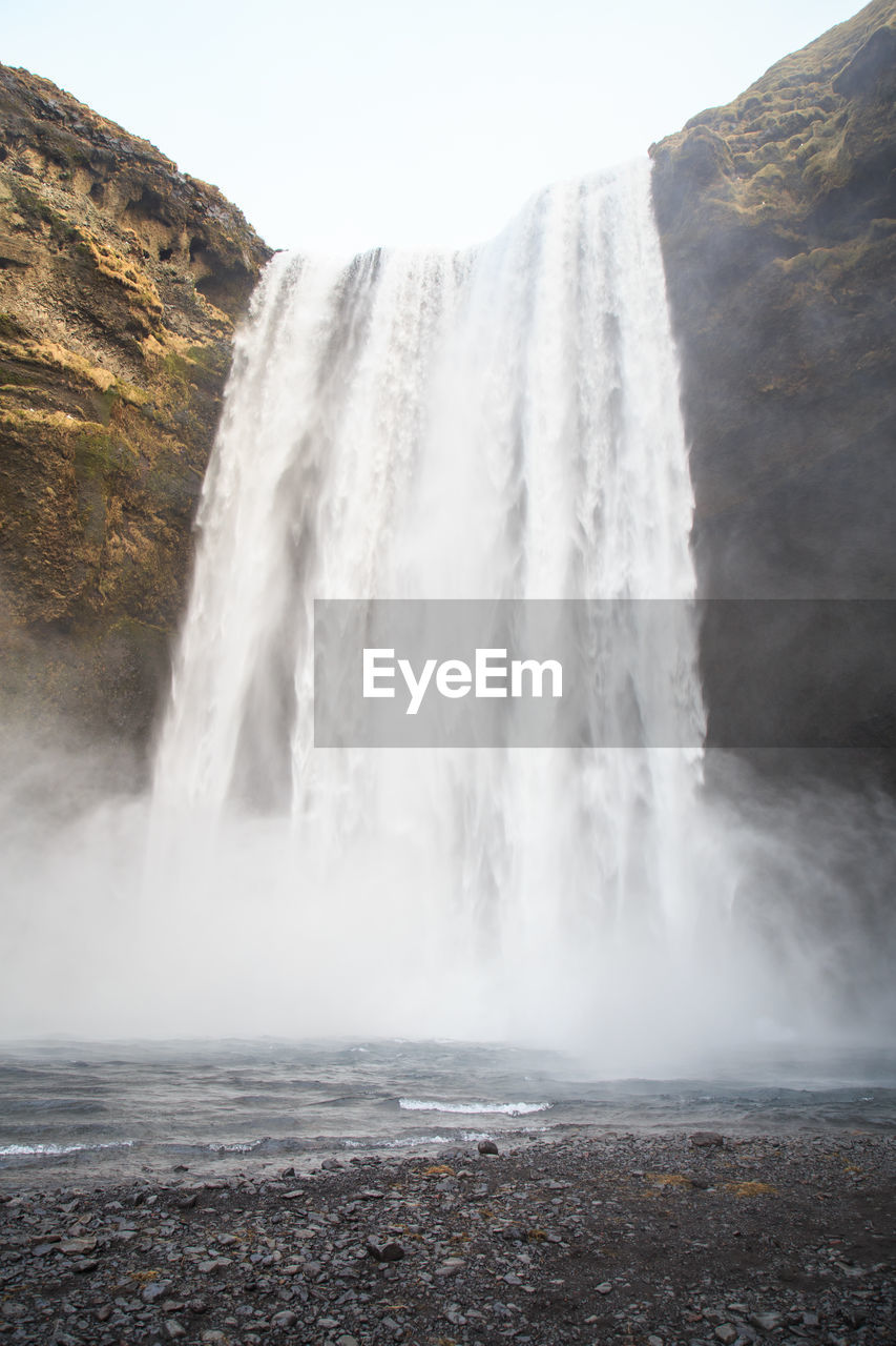 Scenic view of waterfall