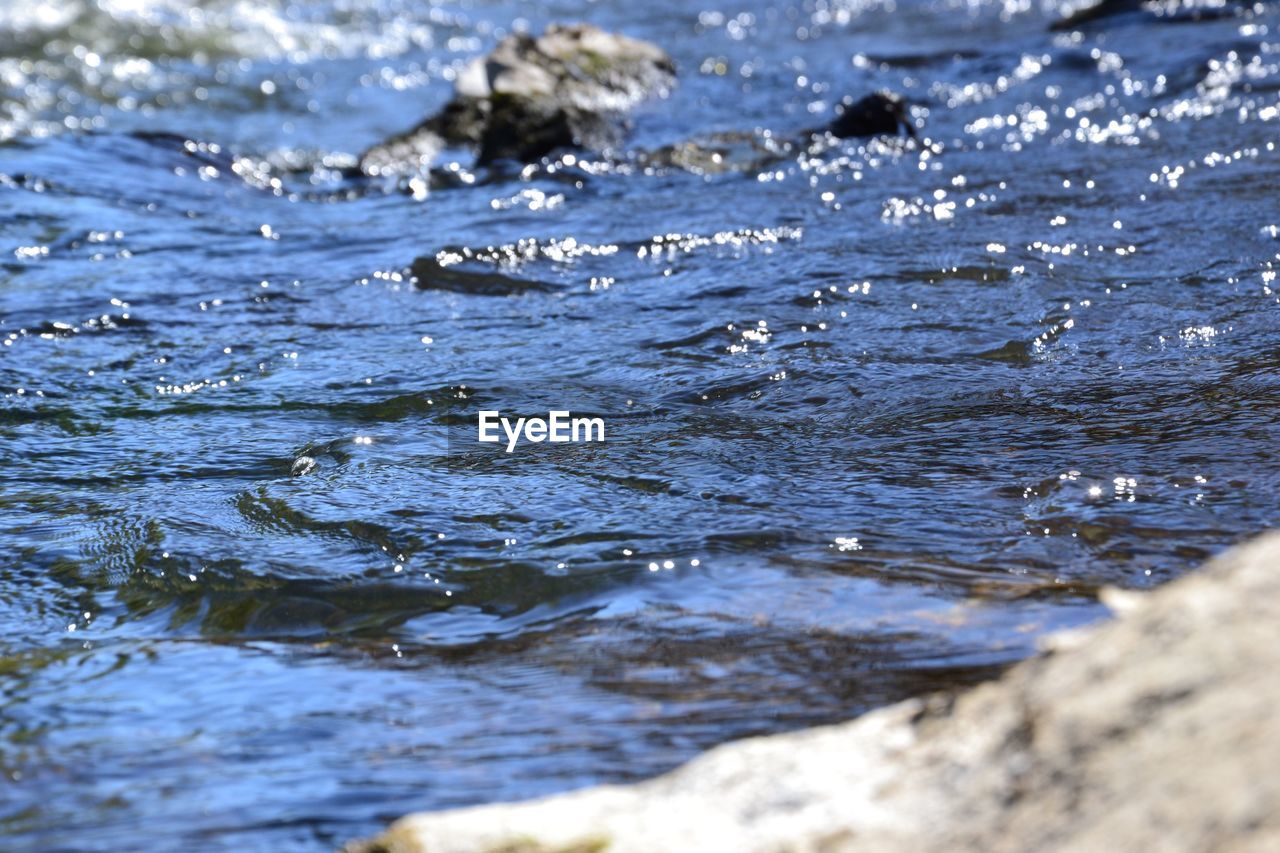 CLOSE-UP OF WATER SPLASHING ON SEA