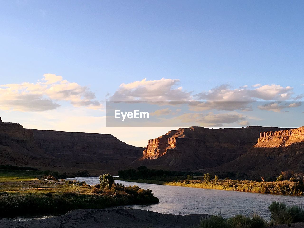 Scenic view of mountains against clear sky